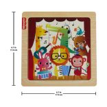 Fisher-Price: Zenélő állatkák fa kirakós táblácska