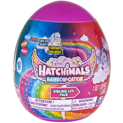 Hatchimals : Rainbowcation szivárvány család meglepetés tojás - Spin Master 