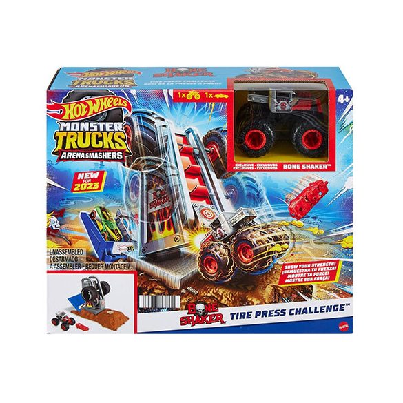 Hot Wheels : Monster Trucks Live Aréna Elődöntő Tire Press kihívás -Mattel 
