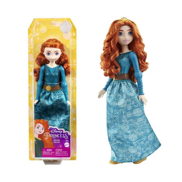 Disney Hercegnők : Csillogó Merida hercegnő baba - Mattel 