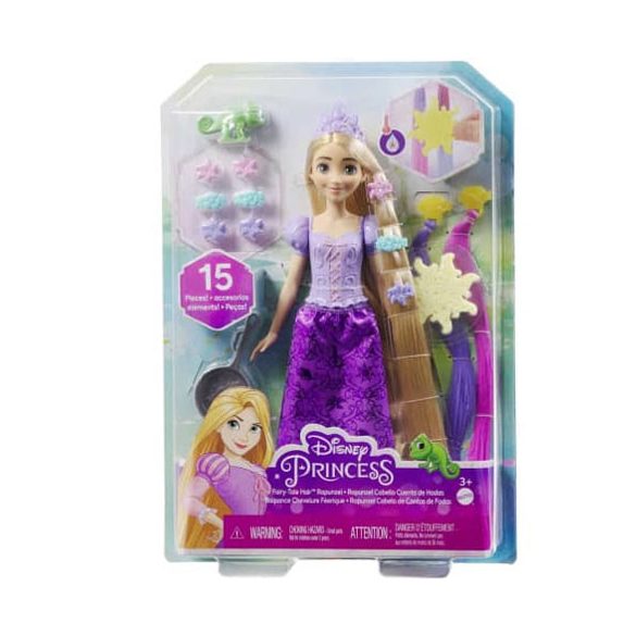 Disney Hercegnők : Aranyhaj hajvarázs hercegnő baba kiegészítökkel -Mattel 