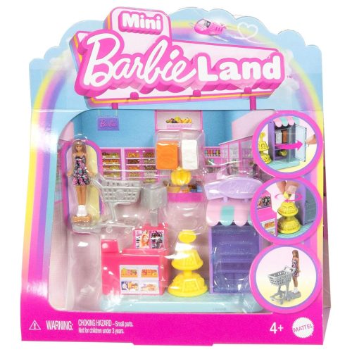 Barbie: Mini BarbieLand - Szupermarket játékszett