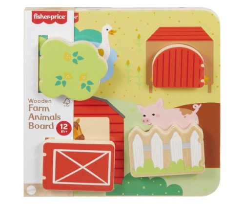 Fisher-Price: Wood fa kukucsfarm készségfejlesztő játék