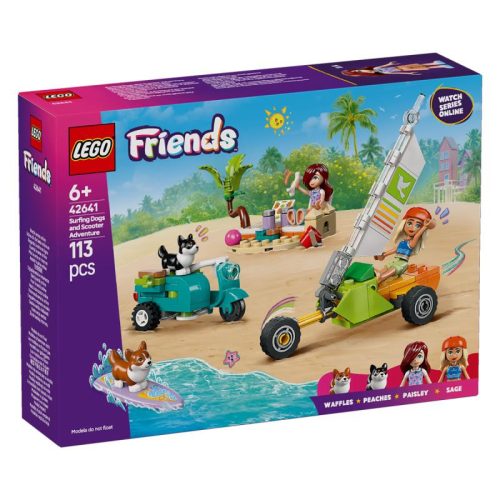 LEGO Friends 42641 - Szörföző kutyák és robogós kalandok