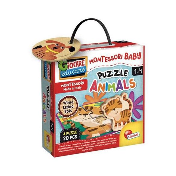 Montessori baby fa puzzle - Állatok