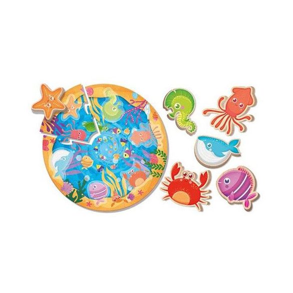 Montessori baby puzzle - Tengeri állatok