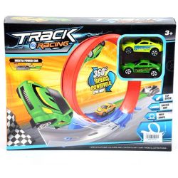   Magic Toys Track Racing versenypálya hurokkal kilövővel és két kisautóval