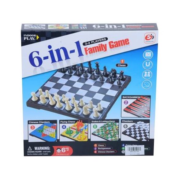 6 az 1-ben mágneses társasjáték szett