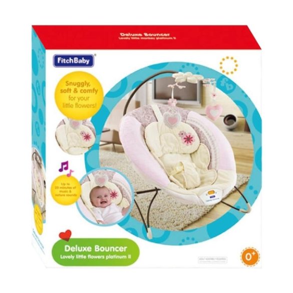 Fitch Baby: Szívecskés bébi bölcső hanggal és rezgéssel