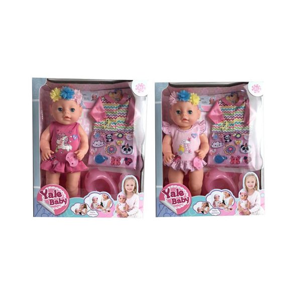 Pisilős lány baba bilivel és kiegészítőkkel