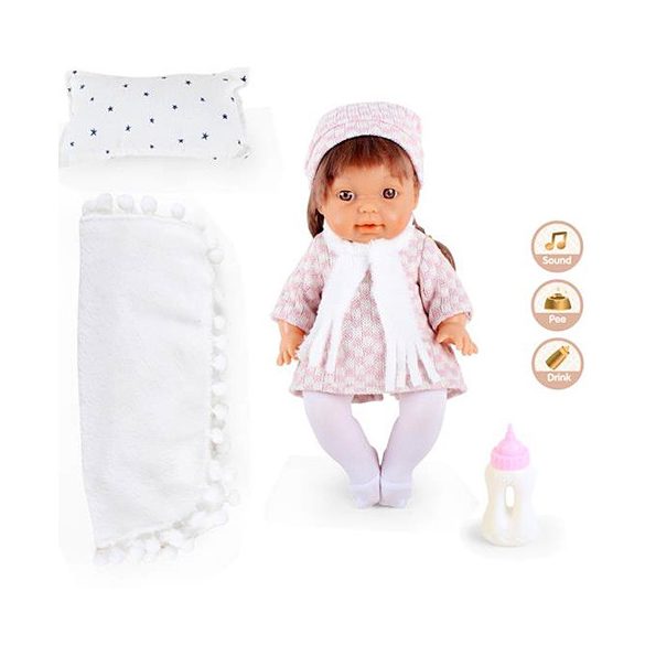 Pisilő baba hanggal és 3 db kiegészítővel