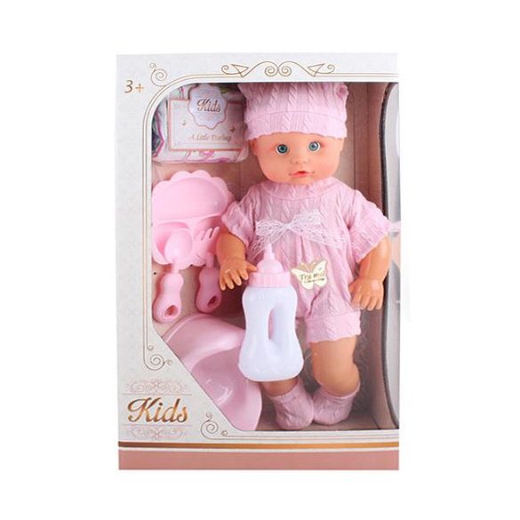 Pisilő baba hanggal és kiegészítőkkel