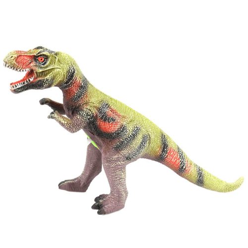 Dino World: Vinyl anyagú hangot adó Tyrannosaurus Rex dinoszaurusz figura pamut töltéssel 35cm