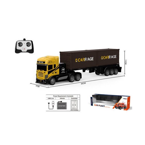 Távirányítós konténeres kamion1/16 2,4GHz