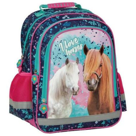 Lovas iskolatáska, hátizsák - I love horses - Trikolor