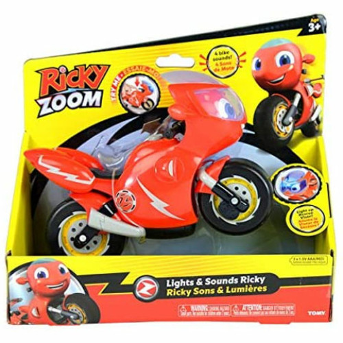Tomy: Ricky Zoom motorkerékpár fénnyel és hanggal 18cm