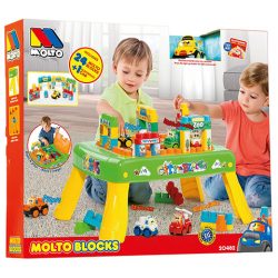   Molto: Játszóasztal építőkockákkal 25db-os játékszett