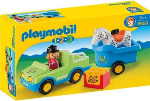 Playmobil 6958 - Játékfigura lószállítóval